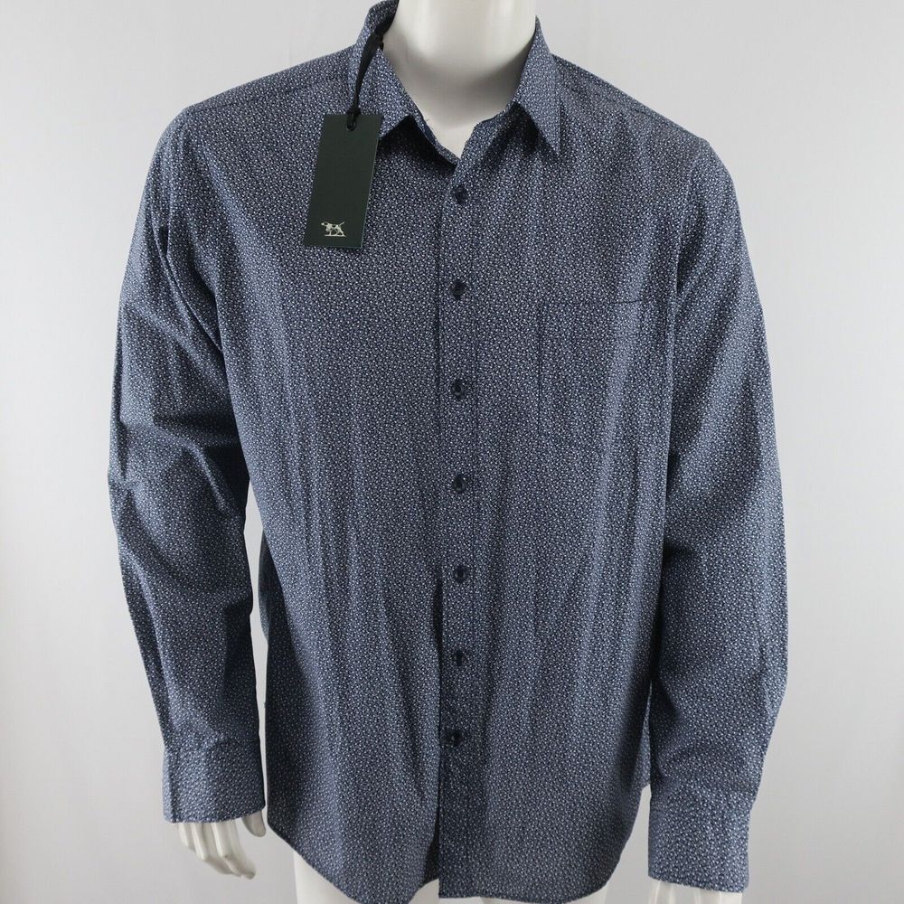 Rodd & Gunn Long‎ Sleeve Button Up Shirt Mens XL Sports Fit Allover Print